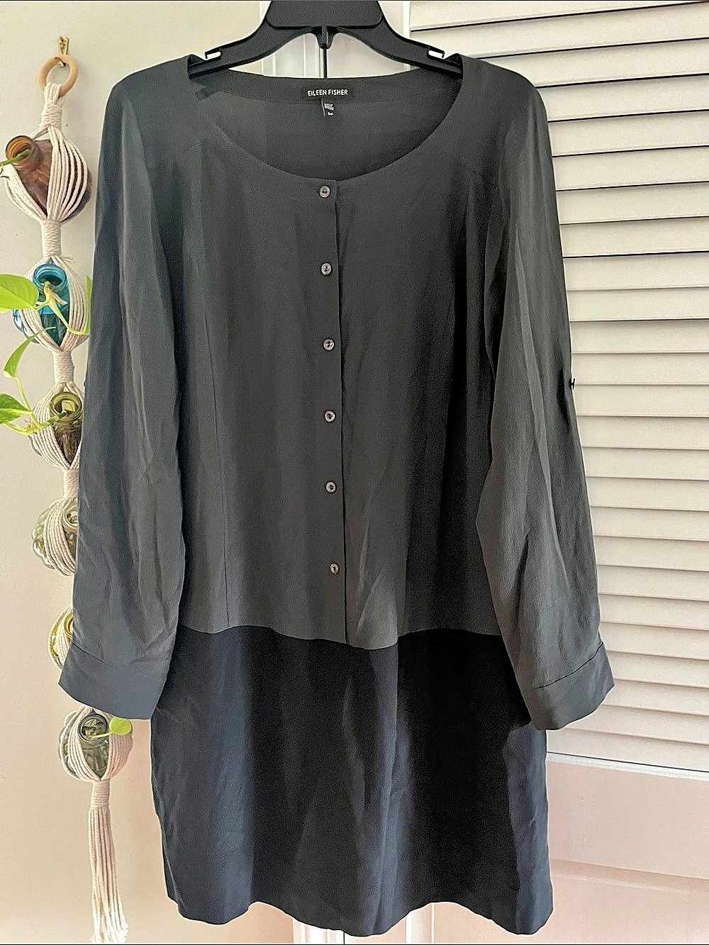 Eileen Fisher Silk Midi  Dress Size Small Like New